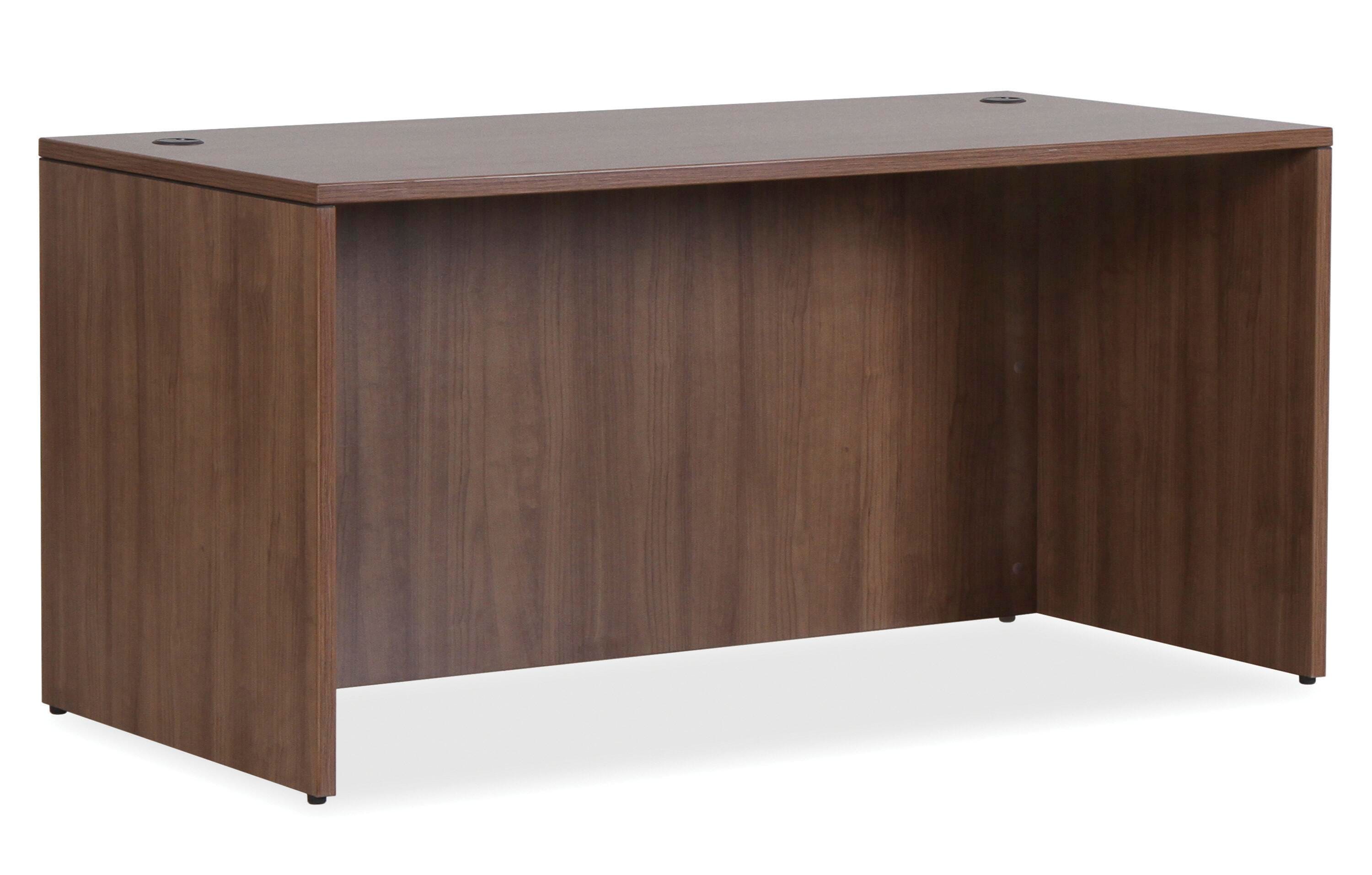 Lorell Walnut Laminate Office Suite Desk, 66-1/8 x 29-1/2 x 29-1/2 Inches, Walnut 1531518